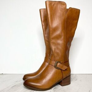New! Naturalizer Dalton Wide Calf Brown Tall Boot 5 1/2